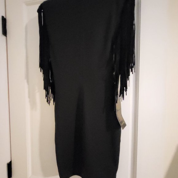 NEW WITH TAGS BEBE FESTIVAL FRINGE KNIT DRESS XXS - Picture 10 of 10